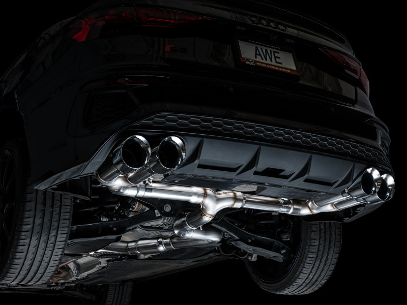 AWE Tuning 22-24 Audi 8Y S3 Track Edition Exhaust - Chrome Silver Tips - 3020-42897
