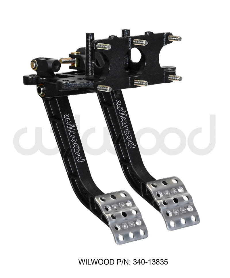Wilwood Adjustable Dual Pedal - Brake / Clutch - Rev. Swing Mount - 5.1:1 - 340-13835