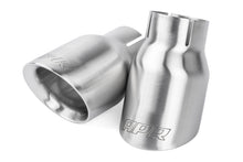 Load image into Gallery viewer, APR Double-Walled 3.5in Slash-Cut Tips - Brushed Silver - Set of 2 - TPK0007
