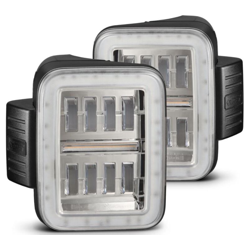 AlphaRex 19-24 Jeep Gladiator JT Nova-Series Prismatic LED Tail Lights - Chrome - 602060