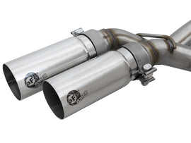 aFe Rebel Series 3in. to 2.5in. 409 SS C/B Exhaust 11-14 Ford F-150 V6-3.5L (tt) - Polished Tip - 49-43078-P