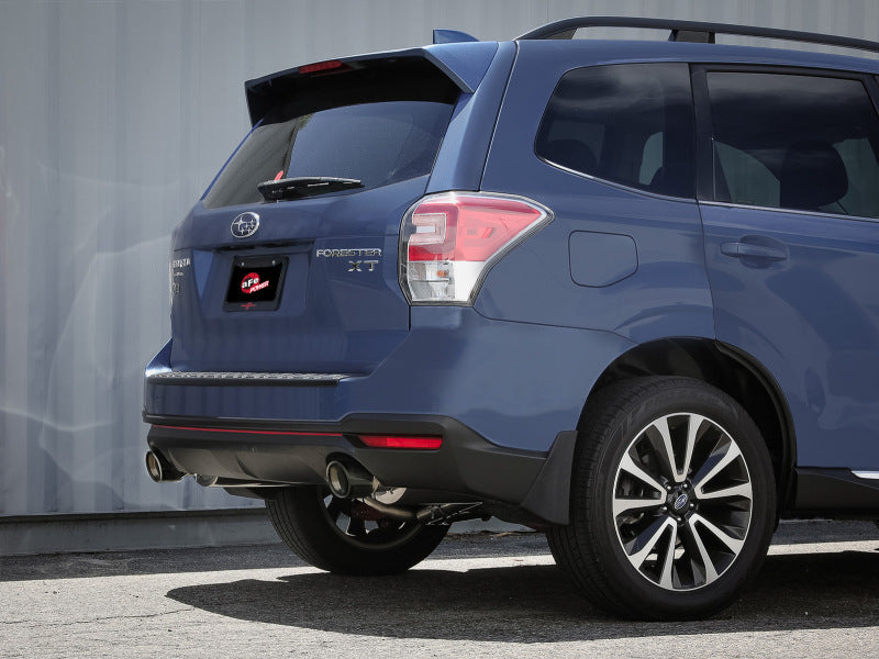 aFe Subaru Forester XT 14-18 H4-2.5L (t) Takeda 2-1/2in to 2-1/4in 304 SS Cat-Back- Black Tip - 49-36804-B
