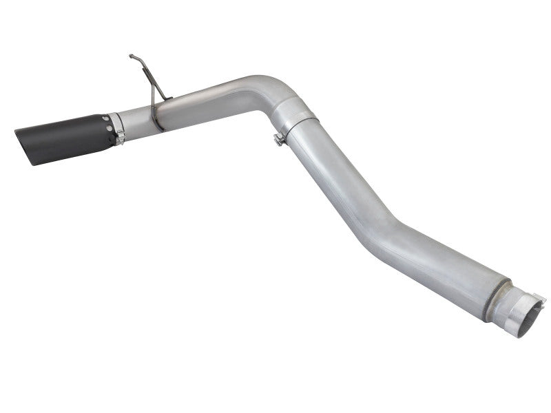aFe Atlas Exhaust 5in DPF-Back Al Steel 2016 Nissan Titan XD V8-5.0L Black Tip - 49-06112-B