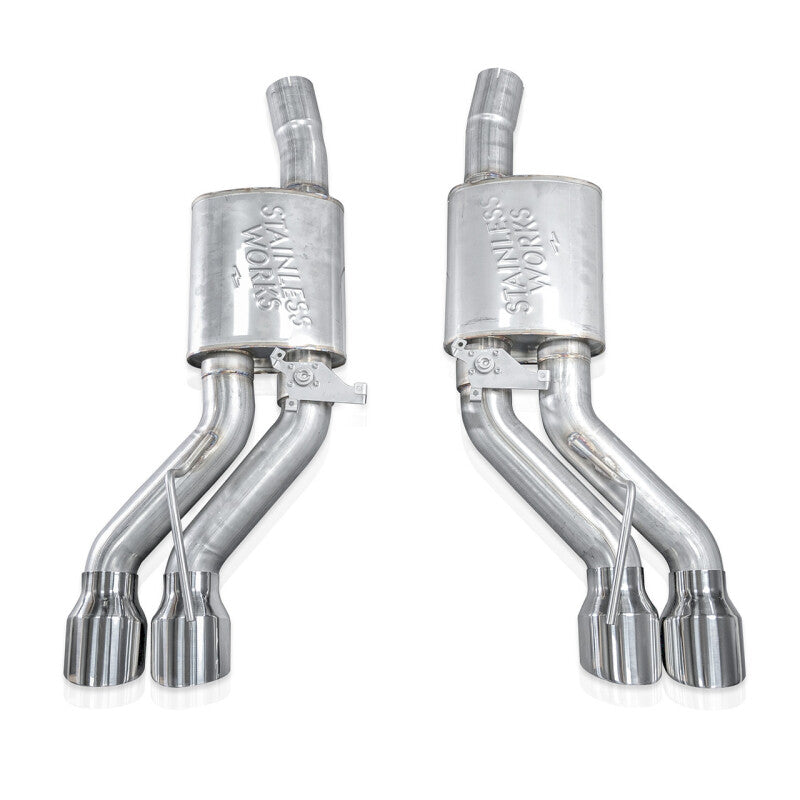 Stainless Works 22-25 Cadillac CT5-V Blackwing Axle Back Exhaust - Polished Tips - CT5V22AB
