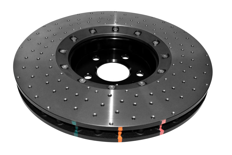 DBA 14-17 Audi A8 Quattro Front Slotted 5000 Series 2 Piece Rotor Assembled w/ Black Hat Drill/Dimp - DBA52774BLKXD