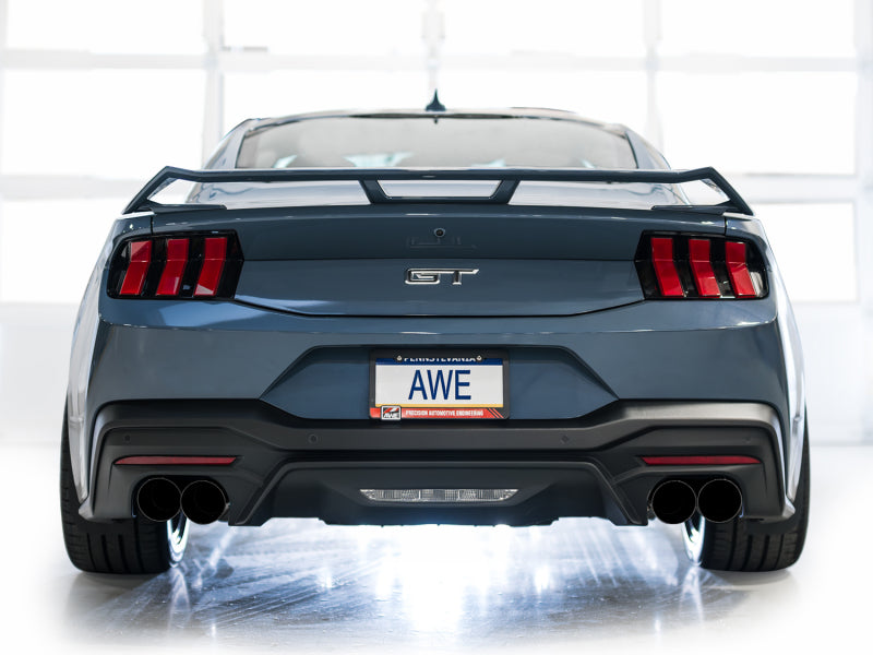 AWE 2024 Ford Mustang GT Fastback S650 RWD SwitchPath Cat-Back Exhaust w/ Quad Diamond Black Tips - 3025-43650