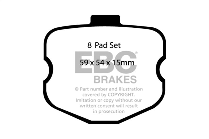 EBC Racing 06-13 Chevrolet Corvette Z06 (C6 w/Multi-Pad System) SR-11 Sintered Race Rear Brake Pads - DP81771/2.14SR11
