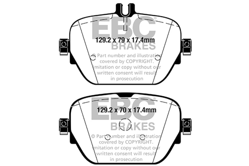 EBC 2019+ Mercedes-Benz CLS53 AMG (C257) 3.0L Turbo Yellowstuff Rear Brake Pads - DP42314R