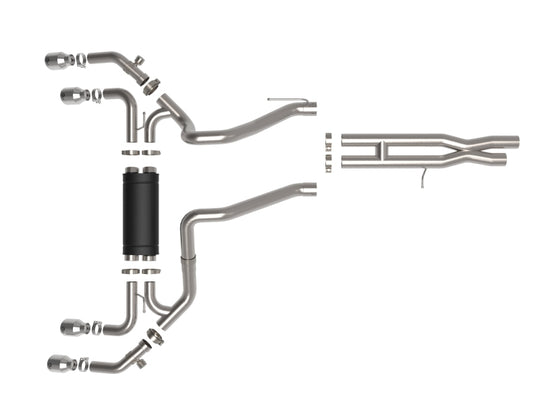 aFe Vulcan Series 2.5in 304SS Cat-Back Exhaust 2021+ Jeep Wrangler 392 6.4L w/ Polished Tips - 49-38098-P