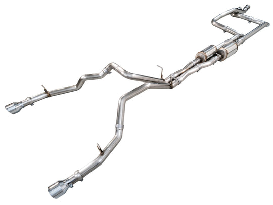 AWE Tuning 2025+ RAM 1500 RHO 3.0 I6 TT 0FG Dual Rear Exit Cat-Back Exhaust - Chrome Silver Tips - 3015-32630