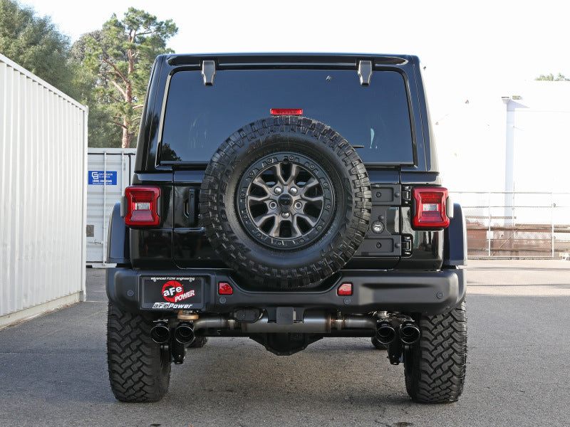 aFe Vulcan Series 2.5in 304SS Cat-Back Exhaust 2021+ Jeep Wrangler 392 6.4L w/ Black Tips - 49-38098-B
