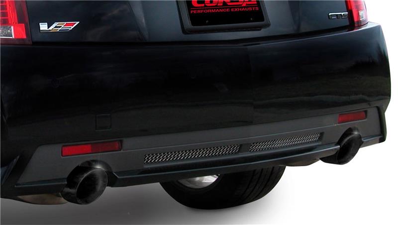 Corsa 2009-2014 Cadillac CTS Sedan V 6.2L V8 Black Sport Axle-Back Exhaust - 14941BLK