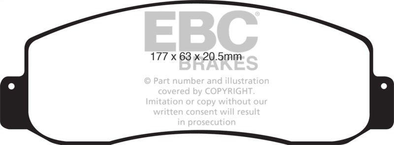 EBC 05-07 Ford F250 (inc Super Duty) 5.4 (2WD) Ultimax2 Front Brake Pads - UD1069