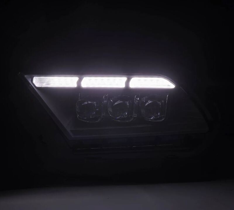 AlphaRex 10-12 Ford Mustang NOVA-Series LED Proj. Headlights Alpha-Blk w/Activ Lght & Seq.Sig SB DBL - 880490