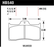 Load image into Gallery viewer, Hawk Wilwood DTC-60 Brake Pads - HB540G.490