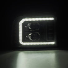 Load image into Gallery viewer, AlphaRex 05-07 Ford F250/350/450/550 Super Duty PRO-Series Proj. Headlights Blk w/Seq Sig. + SWB DRL - 880315