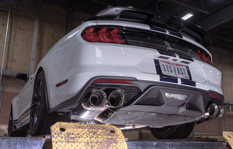 Stainless Works 2020 Ford GT500 Redline Catback H-Pipe Exhaust Factory Connect - Polished Tips - GT500CBHFCR