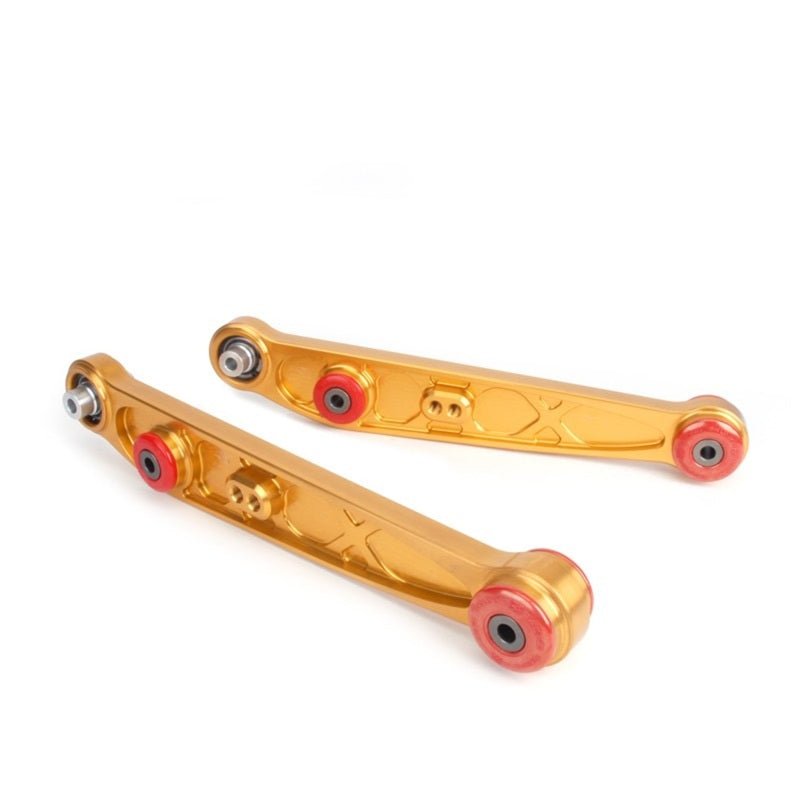 Skunk2 Honda/Acura EG/DC Alpha Series Rear Lower Control Arm Set - Gold - 542-05-1110