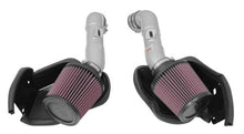 Load image into Gallery viewer, K&amp;N 14-15 Infiniti Q50 3.7L V6 Dual Silver Typhoon Short Ram Intakes - 69-7083TS