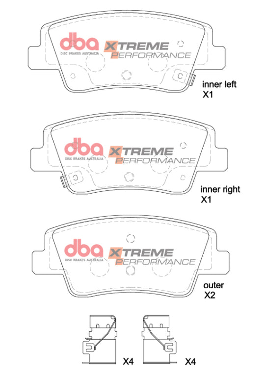 DBA 21-22 Genesis G80 XP Performance Rear Brake Pads - DB15206XP