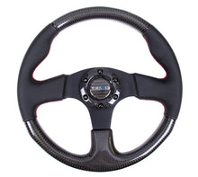 Load image into Gallery viewer, NRG Carbon Fiber Steering Wheel (315mm) Leather Trim w/Red Stitching - ST-310CFRS