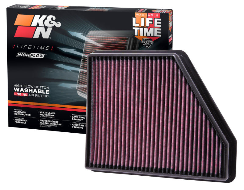 K&N 10 Chevy Camaro 3.6/6.2L Drop In Air Filter - 33-2434
