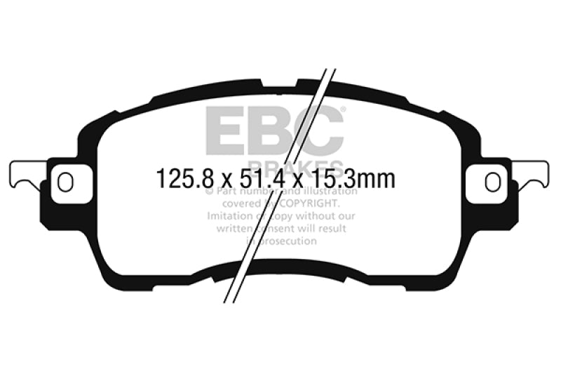 EBC 2016+ Toyota Yaris iA Greenstuff Front Brake Pads - DP22275