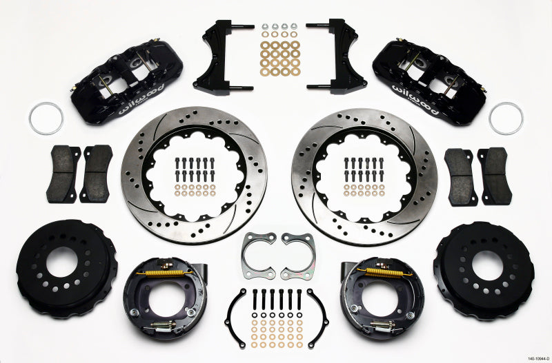 Wilwood AERO4 Rear P-Brake Kit 14.00in Drilled Big Ford New Style 2.36in Offset - 140-10944-D