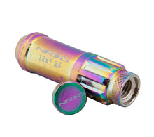 Load image into Gallery viewer, NRG 700 Series M12 X 1.5 Steel Lug Nut w/Dust Cap Cover Set 21 Pc w/Locks &amp; Lock Socket - Neochrome - LN-LS700MC-21