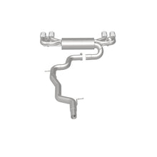 Load image into Gallery viewer, MagnaFlow Sys C/B 2015-2017 Volkswagen Golf R 3in Polished SS Quad Tip Split Rear Exit - 19165