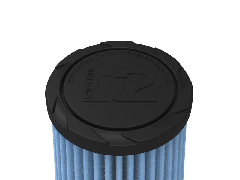 aFe POWER Universal Clamp-On Air Filter w/ D2 Dura-Dry Media - 3-1/2in F x 5in B x 3-1/2in T x 8in H - 21-35508V