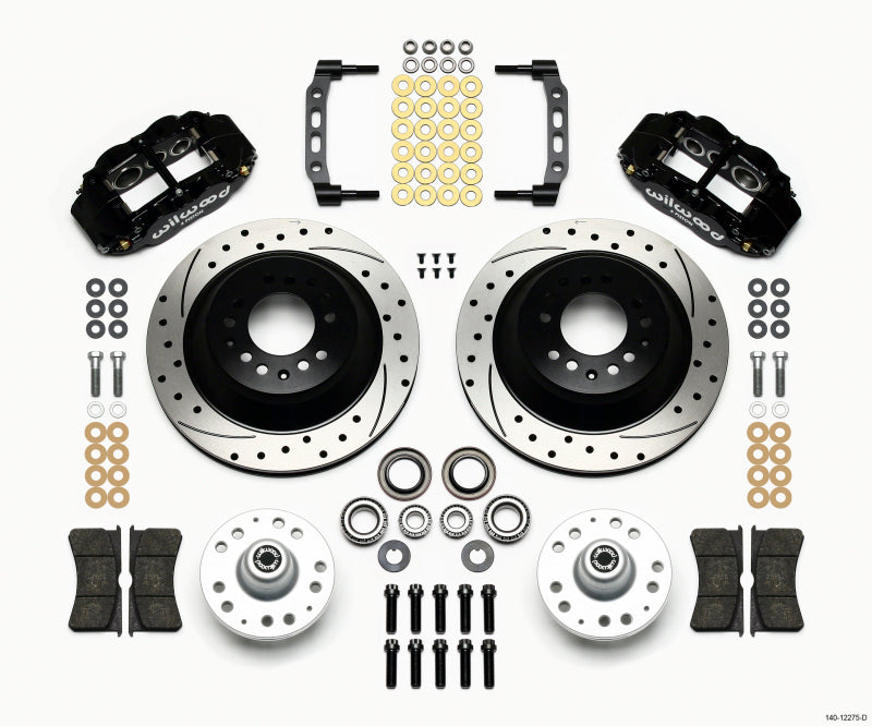 Wilwood Narrow Superlite 6R Front Hub & 1PC Rtr Kit 12.88in Drilled 74-80 Pinto Disc Spindle only - 140-12275-D