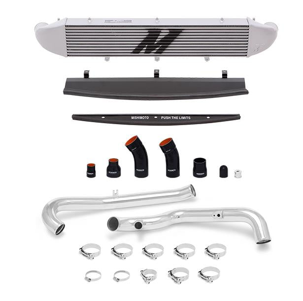 Mishimoto 2014-2016 Ford Fiesta ST 1.6L Front Mount Intercooler (Black) Kit w/ Pipes (Silver) - MMINT-FIST-14KPBK