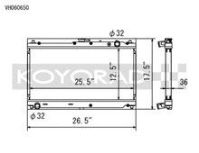 Load image into Gallery viewer, Koyo 99-05 Mazda MX-5 Miata 1.8L (MT) Radiator - VH060650