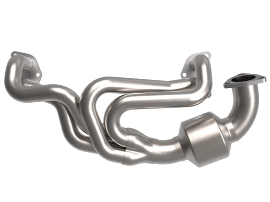 aFe Twisted Steel 304 Stainless Steel Header w/ Cat 13-19 Subaru Outback H4-2.4L - 48-36804-HC