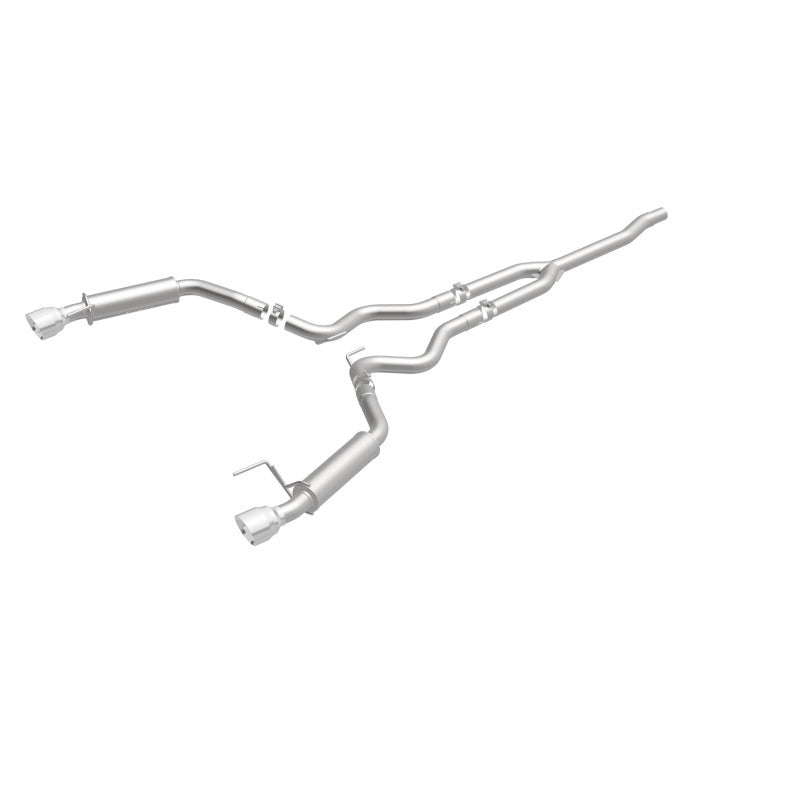 MagnaFlow Cat-Back 15-16 Ford Mustang 2.3L L4 Competition SS 3in Dual Split Rear 4.5in Black Tips - 19256