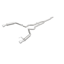 Load image into Gallery viewer, MagnaFlow Cat-Back 15-16 Ford Mustang 2.3L L4 Competition SS 3in Dual Split Rear 4.5in Black Tips - 19256