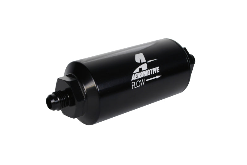 Aeromotive In-Line Filter - AN-06 238 Stainless Mesh Element - Anodized Black - 12390