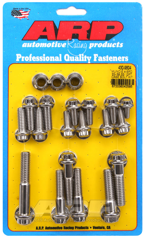ARP Muncie 4-spd 63-68 SS 12pt trans case bolt kit - 430-9804
