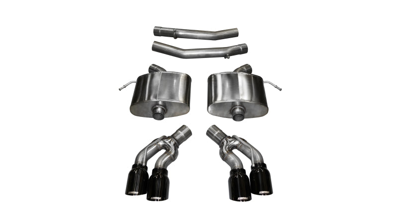 Corsa 2016-2019 Cadillac CTS V 6.2L V8 2.75in Black Xtreme Axle-Back Exhaust - 14358BLK
