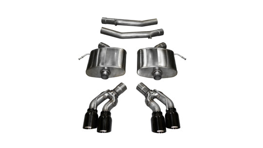 Corsa 2016-2019 Cadillac CTS V 6.2L V8 2.75in Black Xtreme Axle-Back Exhaust - 14358BLK