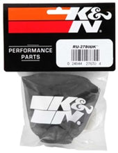 Load image into Gallery viewer, K&amp;N Air Filter Wrap Black Oval Tapered 3.75in Base I/S Width x 2.5in Top I/S Width x 2.75in H - RU-2780DK