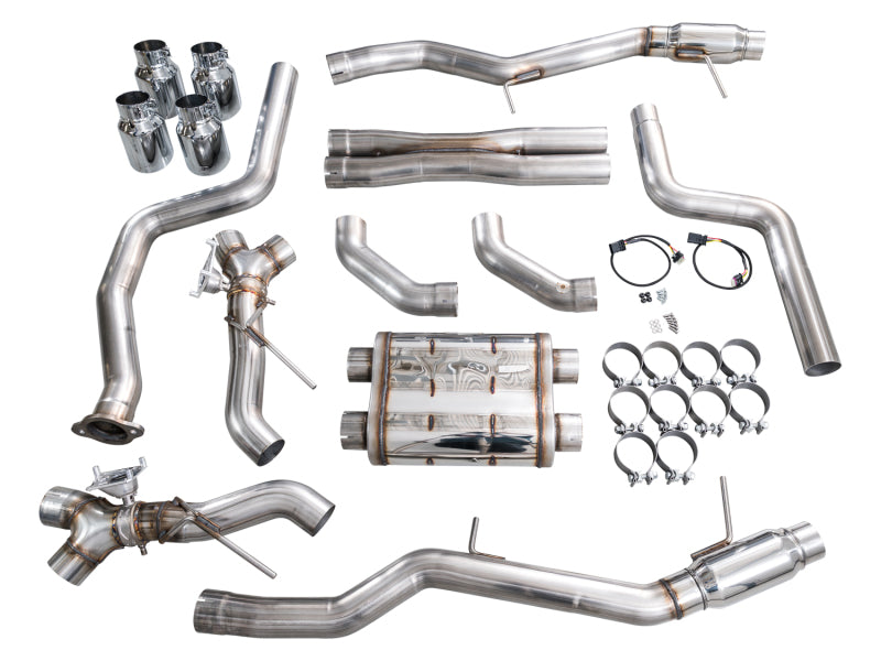 AWE Tuning 22-26 Cadillac CT5-V Blackwing SwitchPath Exhaust - Chrome Silver Tips - 3025-42562