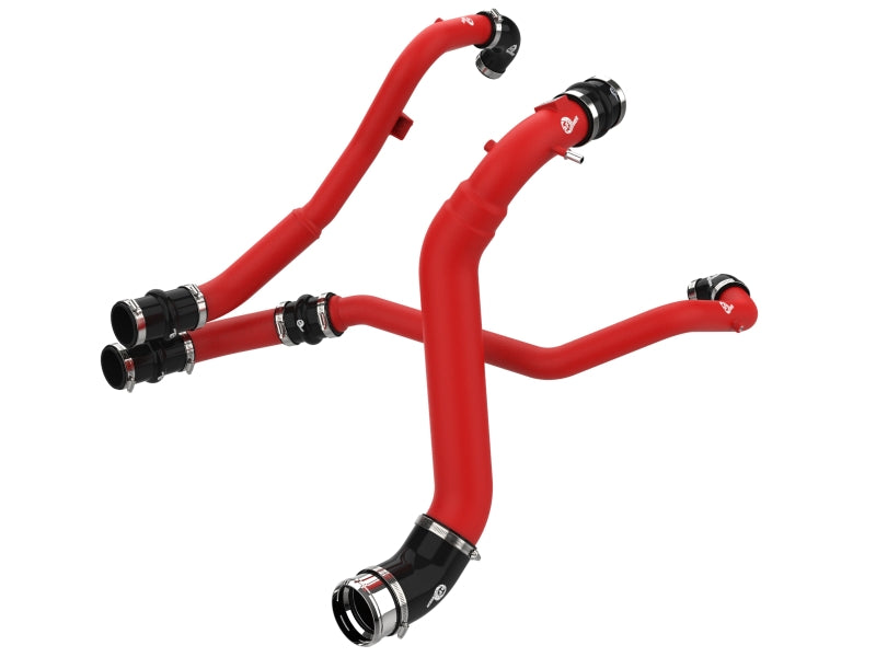 aFe BladeRunner Aluminum Hot and Cold Charge Pipe Kit Red Ford F-150 24-26 V6-2.7L (tt) - 46-20784-R