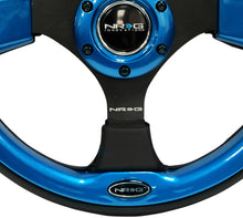 Load image into Gallery viewer, NRG Reinforced Steering Wheel (320mm) Blk w/Blue Trim - RST-001BL