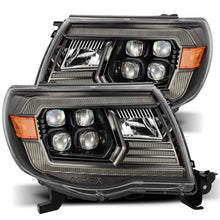 Load image into Gallery viewer, AlphaRex 05-11 Toyota Tacoma NOVA LED Projector Headlights Plank Style Alpha Black w/Actv Light/DRL