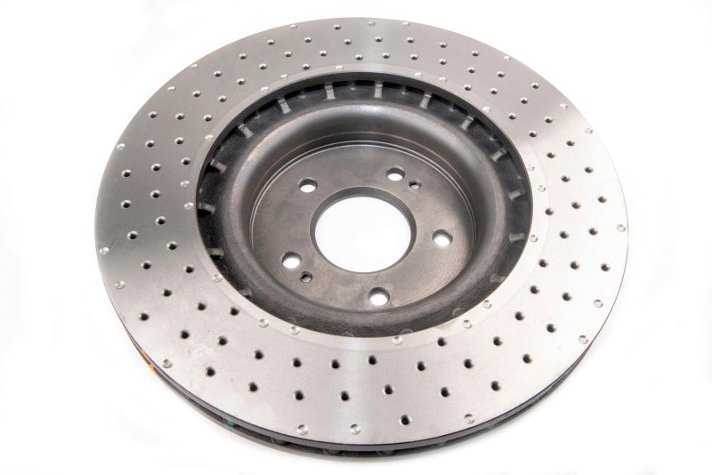 DBA 2018 Kia Stinger w/ Brembo Brakes Front Drilled & Dimpled 4000 Series Rotor - DBA43342XD