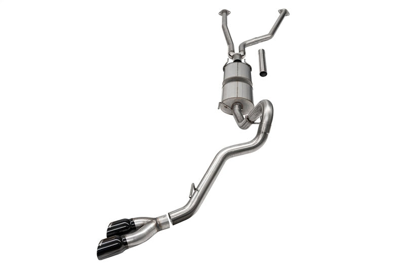 Corsa 22-25 Toyota Tundra 4WD 3in Sport Cat-Back Side Exit Exhaust System w/ Twin 4in Black PVD Tips - 21245BLK