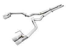 Load image into Gallery viewer, AWE Tuning 2018+ Ford Mustang GT (S550) Cat-Back Exhaust - Track Edition (Quad Chrome Silver Tips) - 3020-42064