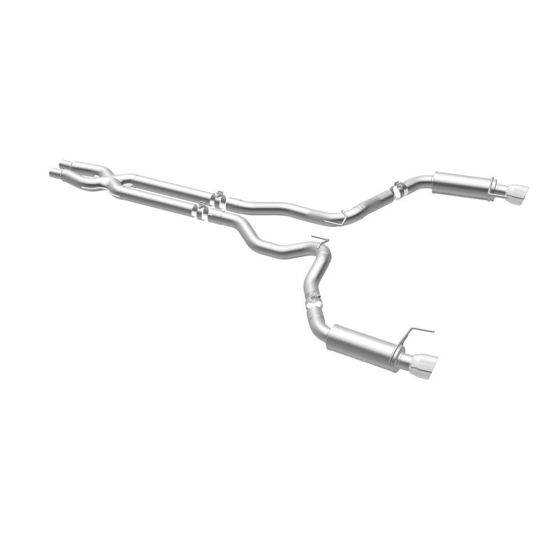 MagnaFlow Cat Back, SS, 3in, Competition, Dual Split Polished 4.5in Tips 2015 Ford Mustang GT V8 5.0 - 19101